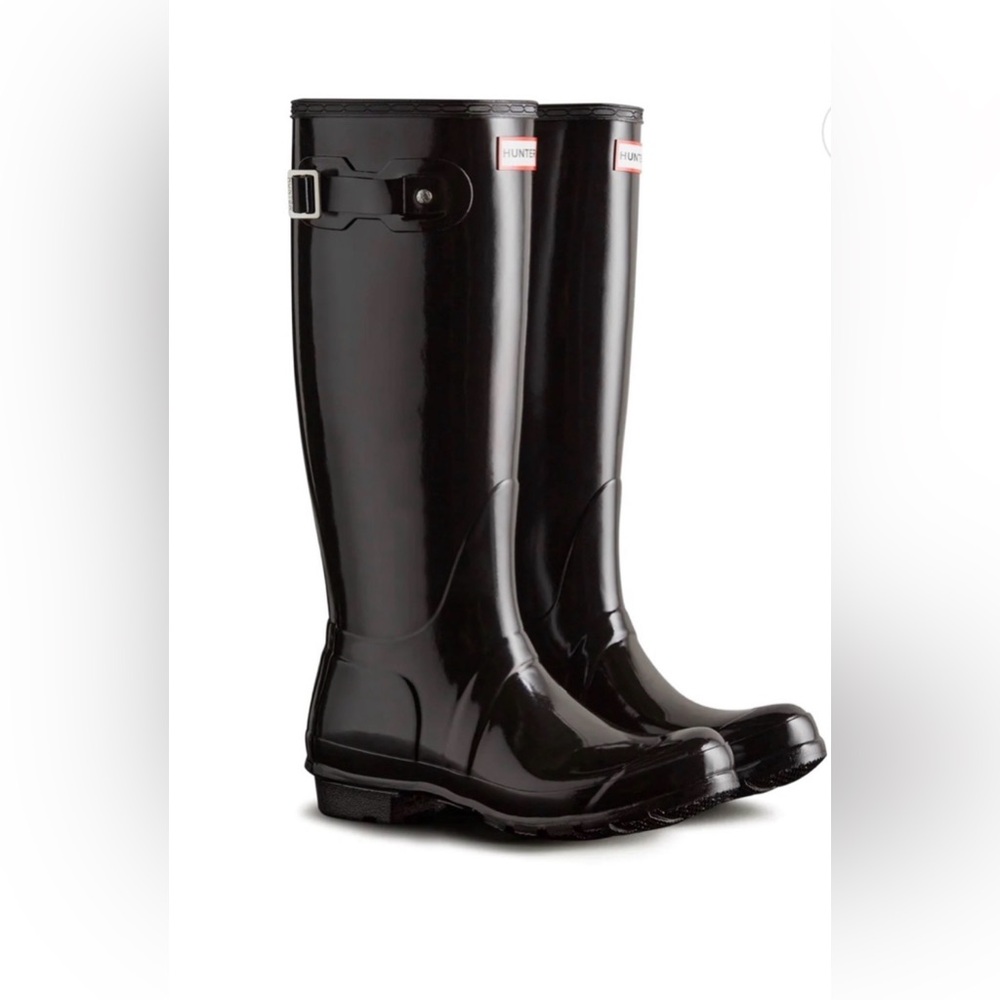 Hunter Black Tall Rain Boots
